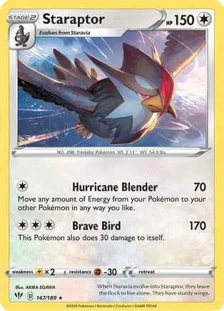 Staraptor (147/189) [Sword & Shield: Darkness Ablaze] Pokémon