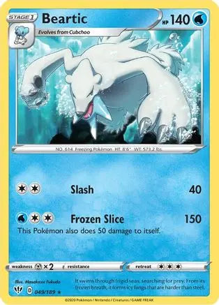 Beartic (049/189) [Sword & Shield: Darkness Ablaze] Pokémon