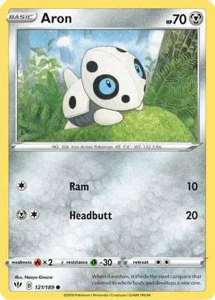 Aron (121/189) [Sword & Shield: Darkness Ablaze] Pokémon
