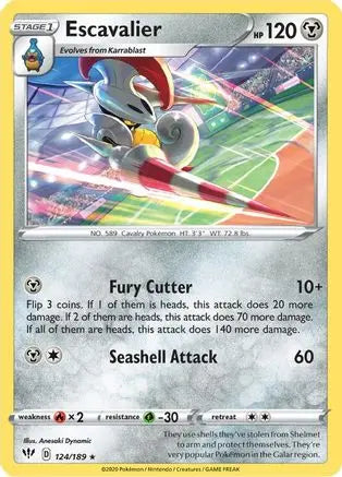Escavalier (124/189) [Sword & Shield: Darkness Ablaze] Pokémon