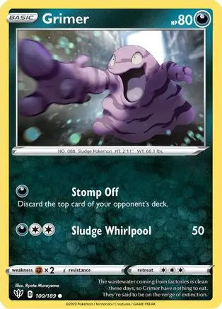 Grimer (100/189) [Sword & Shield: Darkness Ablaze] Pokémon