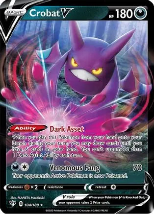Crobat V (104/189) [Sword & Shield: Darkness Ablaze] Pokémon