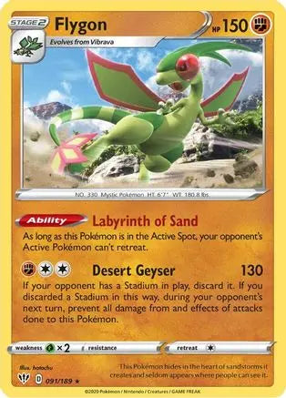 Flygon (091/189) [Sword & Shield: Darkness Ablaze] Pokémon