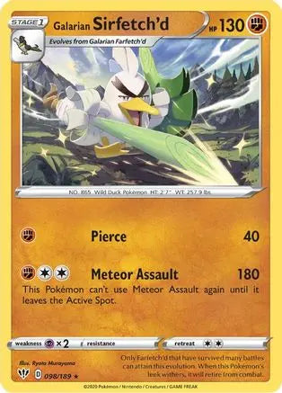 Galarian Sirfetch'd (098/189) [Sword & Shield: Darkness Ablaze] Pokémon