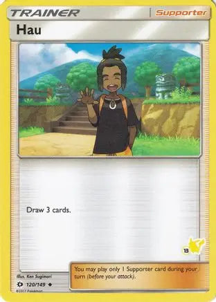 Hau (120/149) (Pikachu Stamp #13) [Battle Academy 2020] Pokémon