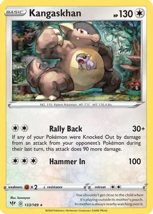 Kangaskhan (133/189) [Sword & Shield: Darkness Ablaze] Pokémon
