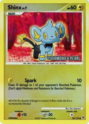 Shinx (98/130) [Burger King Promos: 2008 Collection] Pokémon