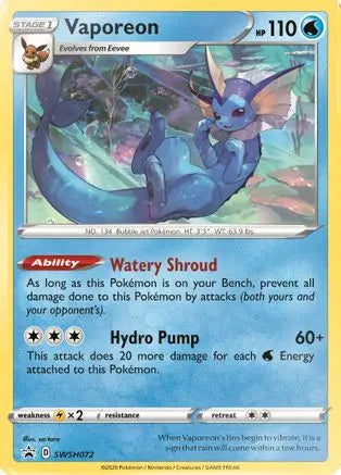 Vaporeon (SWSH072) [Sword & Shield: Black Star Promos] Pokémon