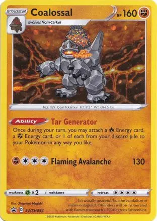 Coalossal (SWSH054) [Sword & Shield: Black Star Promos] Pokémon
