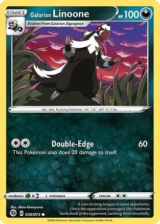 Galarian Linoone (036/073) [Sword & Shield: Champion's Path] Pokémon