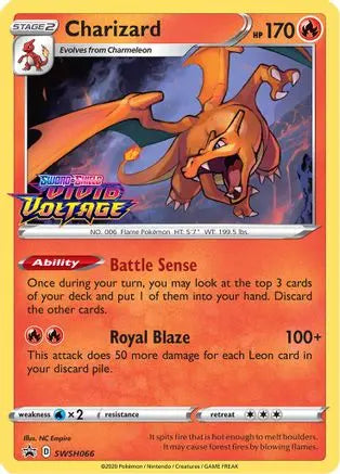 Charizard (SWSH066) (Prerelease Promo) [Sword & Shield: Black Star Promos] Pokémon