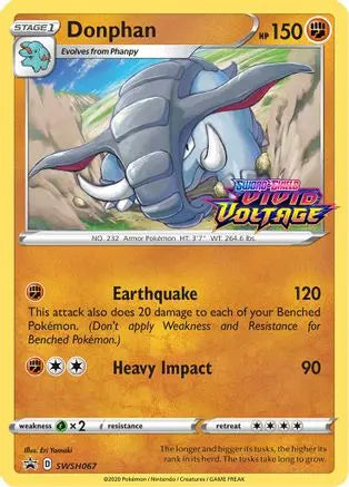 Donphan (SWSH067) (Prerelease Promo) [Sword & Shield: Black Star Promos] Pokémon