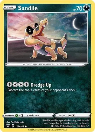 Sandile (107/185) [Sword & Shield: Vivid Voltage] Pokémon