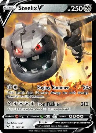 Steelix V (115/185) [Sword & Shield: Vivid Voltage] Pokémon