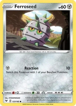 Ferroseed (123/185) [Sword & Shield: Vivid Voltage] Pokémon