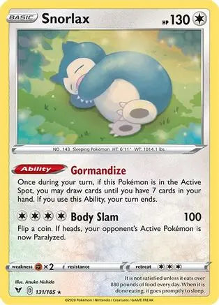 Snorlax (131/185) [Sword & Shield: Vivid Voltage] Pokémon