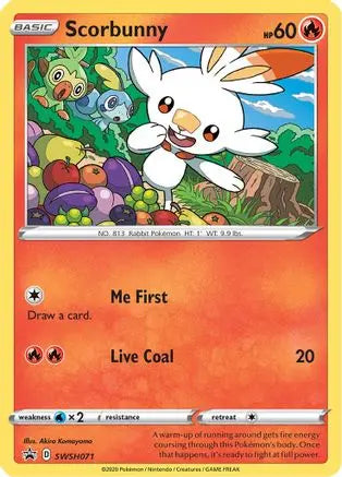 Scorbunny (SWSH071) [Sword & Shield: Black Star Promos] Pokémon