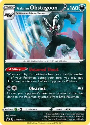 Galarian Obstagoon (SWSH059) [Sword & Shield: Black Star Promos] Pokémon