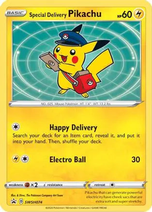 Special Delivery Pikachu (SWSH074) [Sword & Shield: Black Star Promos] Pokémon