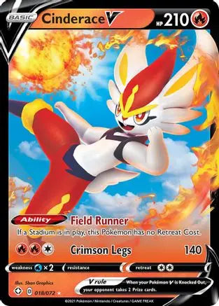 Cinderace V (018/072) [Sword & Shield: Shining Fates] Pokémon