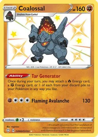 Coalossal (SV069/SV122) [Sword & Shield: Shining Fates] Pokémon