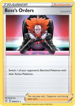Boss's Orders (058/072) [Sword & Shield: Shining Fates] Pokémon