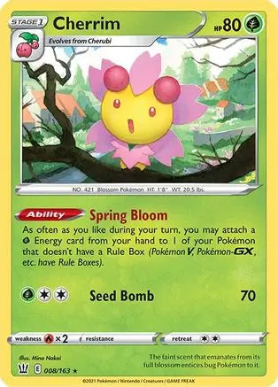 Cherrim (008/163) [Sword & Shield: Battle Styles] Pokémon