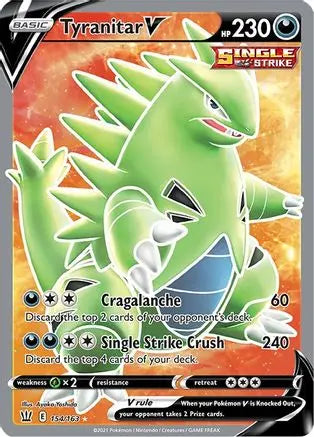 Tyranitar V (154/163) [Sword & Shield: Battle Styles] Pokémon