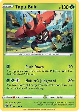 Tapu Bulu (016/163) [Sword & Shield: Battle Styles] Pokémon