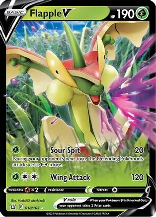 Flapple V (018/163) [Sword & Shield: Battle Styles] Pokémon