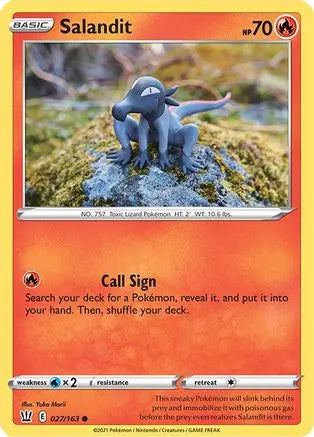 Salandit (027/163) [Sword & Shield: Battle Styles] Pokémon