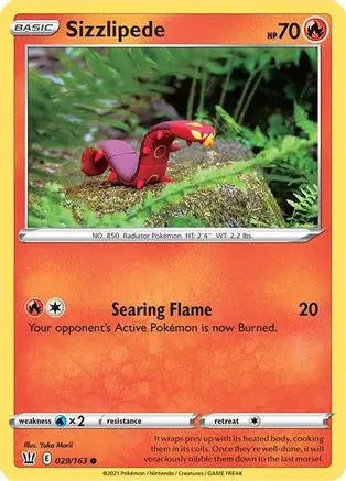 Sizzlipede (029/163) [Sword & Shield: Battle Styles] Pokémon