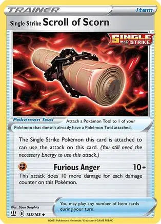 Single Strike Scroll of Scorn (133/163) [Sword & Shield: Battle Styles] Pokémon