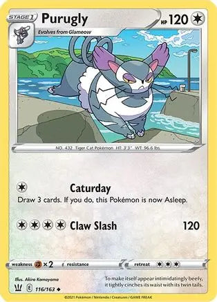 Purugly (116/163) [Sword & Shield: Battle Styles] Pokémon