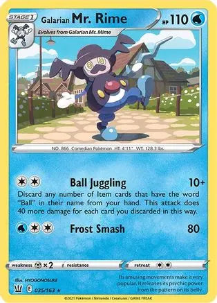 Galarian Mr. Rime (035/163) [Sword & Shield: Battle Styles] Pokémon