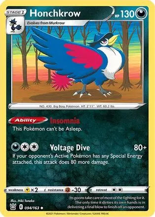 Honchkrow (094/163) [Sword & Shield: Battle Styles] Pokémon