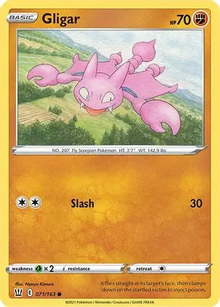 Gligar (071/163) [Sword & Shield: Battle Styles] Pokémon
