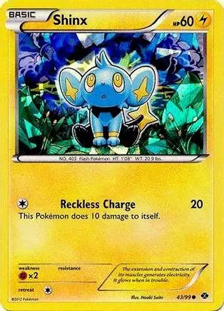 Shinx (43/99) (Cracked Ice Holo) (Blister Exclusive) [Black & White: Next Destinies] Pokémon