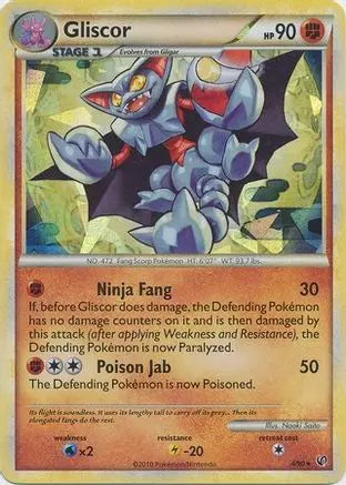 Gliscor (4/90) (Cracked Ice Holo) (Blister Exclusive) [HeartGold & SoulSilver: Undaunted] Pokémon