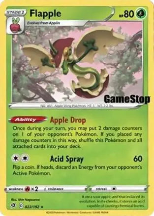 Flapple (022/192) (Gamestop Exclusive) [Sword & Shield: Rebel Clash] Pokémon