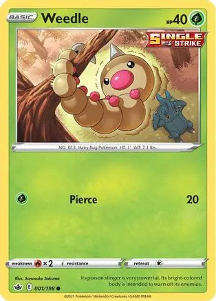 Weedle (001/198) [Sword & Shield: Chilling Reign] Pokémon