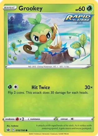 Grookey (016/198) [Sword & Shield: Chilling Reign] Pokémon