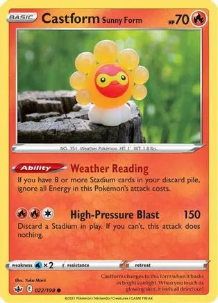 Castform Sunny Form (022/198) [Sword & Shield: Chilling Reign] Pokémon