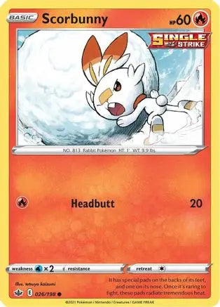 Scorbunny (026/198) [Sword & Shield: Chilling Reign] Pokémon