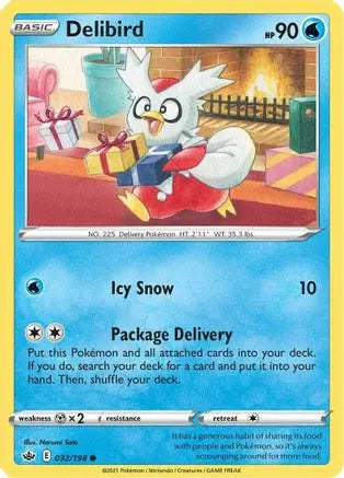 Delibird (032/198) [Sword & Shield: Chilling Reign] Pokémon