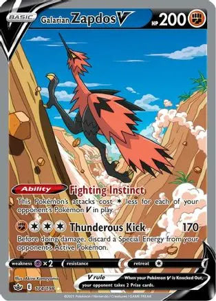 Galarian Zapdos V (174/198) [Sword & Shield: Chilling Reign] Pokémon