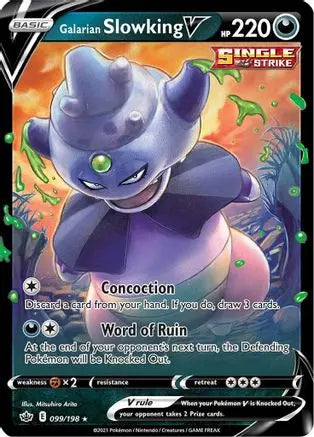 Galarian Slowking V (099/198) [Sword & Shield: Chilling Reign] Pokémon
