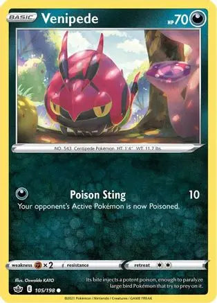 Venipede (105/198) [Sword & Shield: Chilling Reign] Pokémon