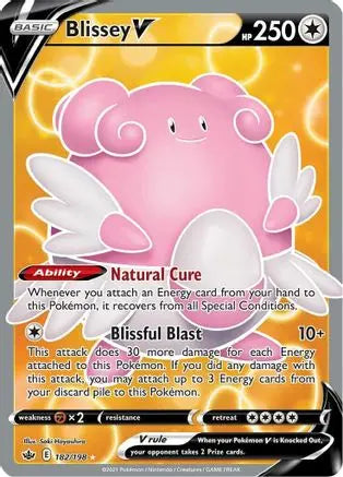 Blissey V (182/198) [Sword & Shield: Chilling Reign] Pokémon