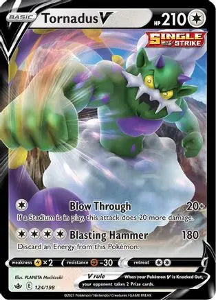 Tornadus V (124/198) [Sword & Shield: Chilling Reign] Pokémon